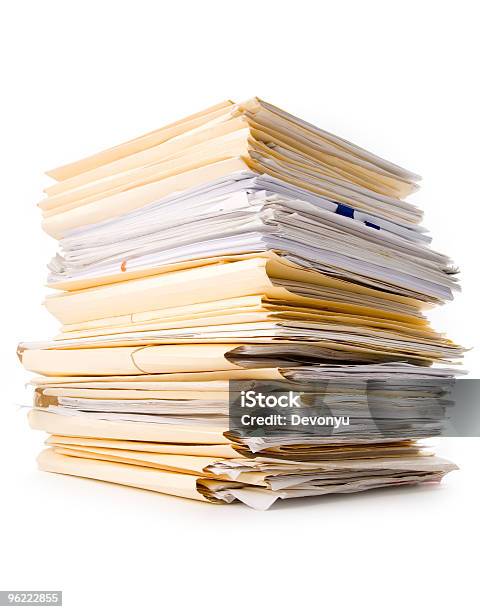 File Stack Stock Photo - Download Image Now - Business, Busy, Color Image