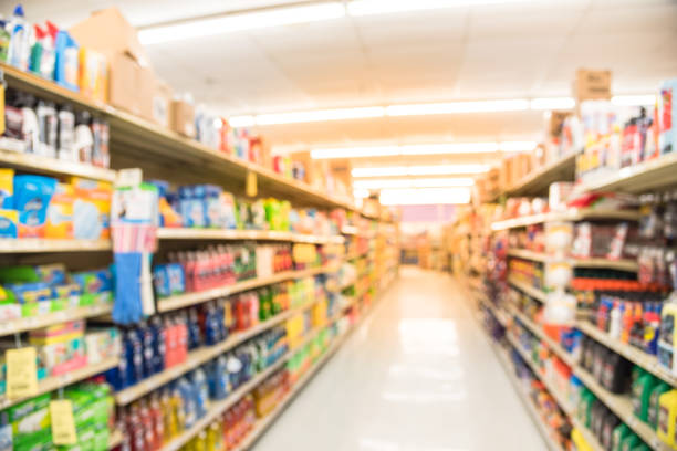 istock Abstract blurred laundry products at grocery store in USA 962230294