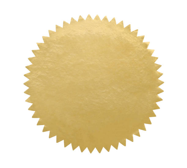 Vintage gold seal isolated on white (excluding the shadow)