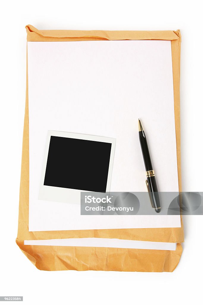 big envelope e notepaper - Royalty-free Câmara Instantânea Foto de stock