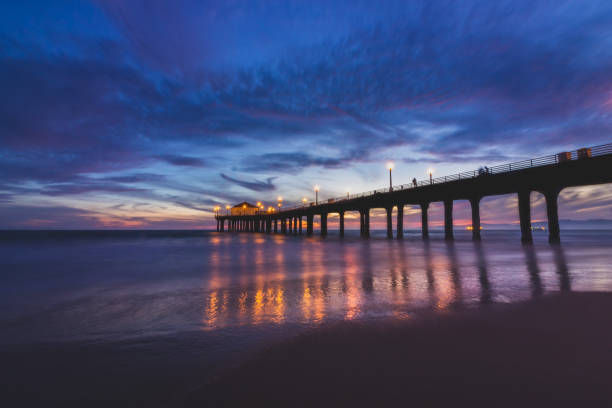 istock Gorgeous Manhattan Beach Pier After Sunset 962236390