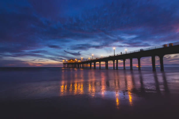 istock Gorgeous Manhattan Beach Pier After Sunset 962236392