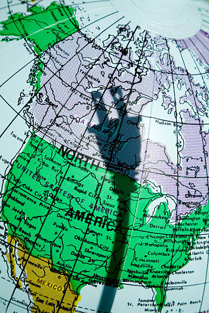 istock map and the shadow of Electric Plug 96223688