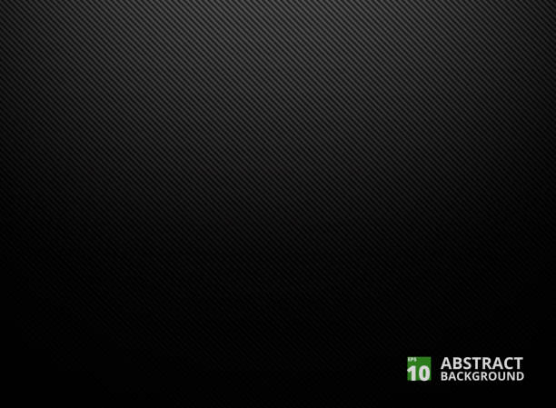 istock Abstract of dark black metallic background with slanting lines of soft striped pattern. 962239072