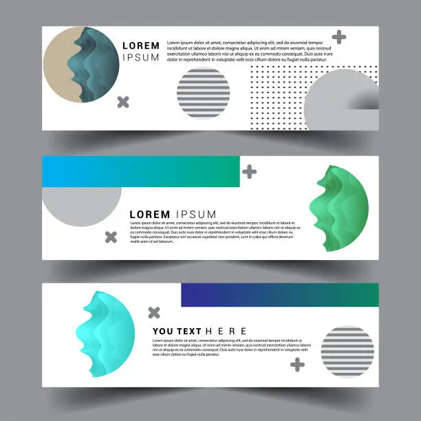 Vector illustration of Vector abstract design banner web template.