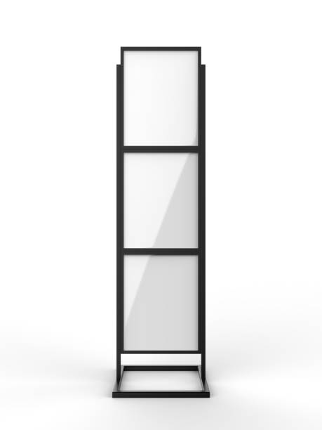 istock Free Standing Poster Display Holder Metal Stand. 3d Render Illustration. 962258594
