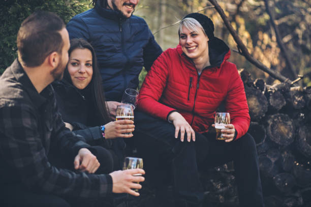 istock Journey in nature with friends on a cold day 962263752