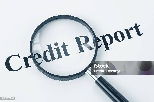 Credit Report Stock Photo - Download Image Now - Credit Report, Magnifying Glass, Credit Score
