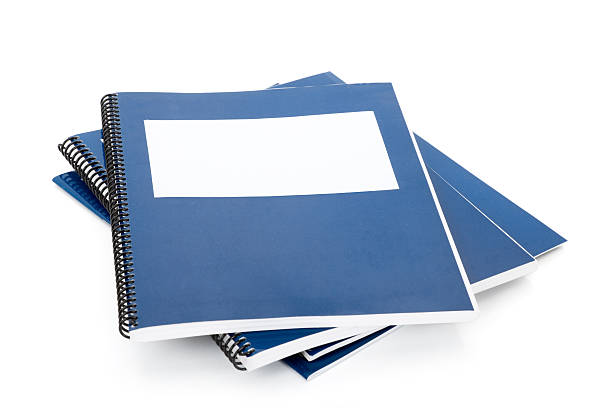 blue school учебник - note pad book spiral notebook ring binder стоковые фото и изображения