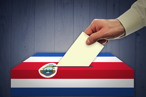 Election in COSTA RICA - voting at the ballot box