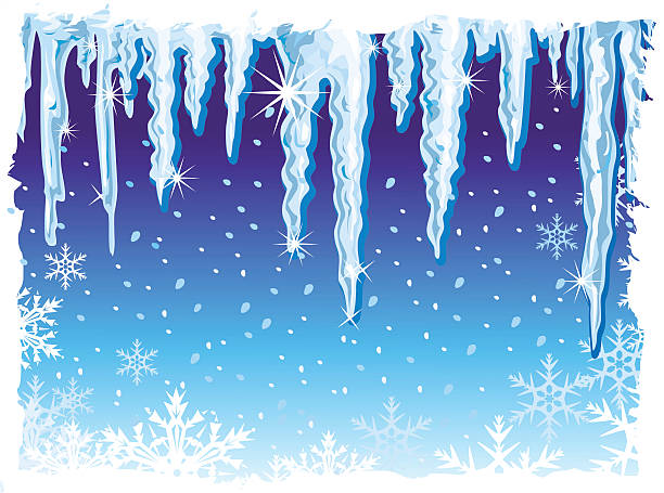 ilustraciones, imágenes clip art, dibujos animados e iconos de stock de fondo con carámbano - icicle ice backgrounds melting