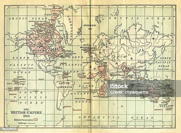Vintage Karte Von British Empire Stockfoto und mehr Bilder von Britisches Empire - Britisches Empire, Karte - Navigationsinstrument, Indien