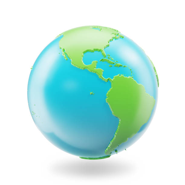 istock Earth globe isolated on white background. Globe planet Earth icon, 3D Rendring 962319356