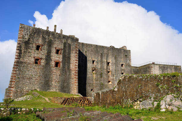 Haiti old ruin Remains of the French Citadelle la ferriere built on the top of a mountainnear Milot city in Haiti"r"n citadel haiti photos stock pictures, royalty-free photos & images