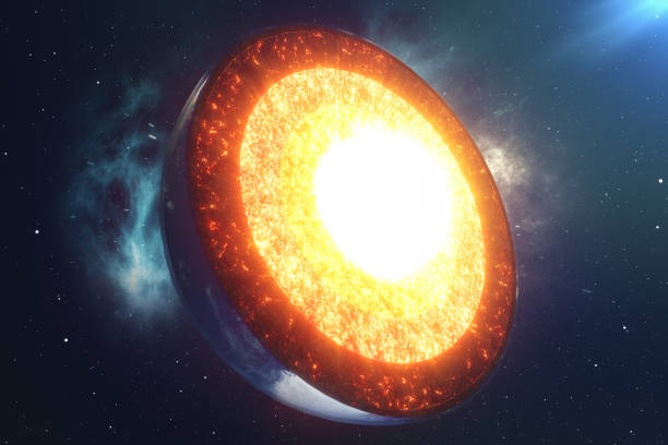 istock Structure core Earth. Structure layers of the earth. The structure of the earth's crust. Earth cross section in space view. Elements of this image furnished by NASA. 3D rendering 962321330