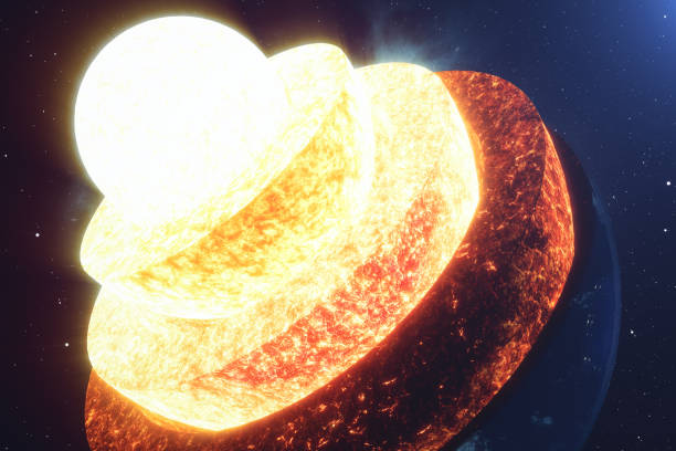 istock Structure core Earth. Structure layers of the earth. The structure of the earth's crust. Earth cross section in space view. Elements of this image furnished by NASA. 3D rendering 962321356