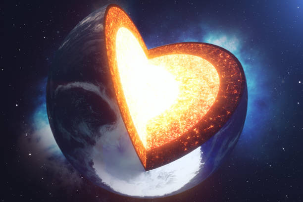 istock Structure core Earth. Structure layers of the earth. The structure of the earth's crust. Earth cross section in space view. Elements of this image furnished by NASA. 3D rendering 962321418