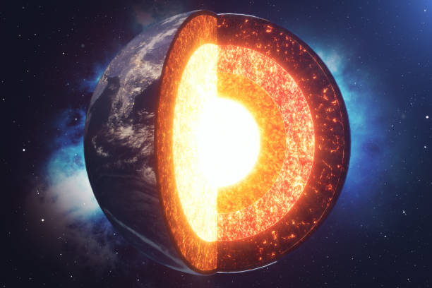 istock Structure core Earth. Structure layers of the earth. The structure of the earth's crust. Earth cross section in space view. Elements of this image furnished by NASA. 3D rendering 962321420