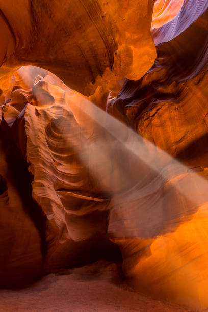 istock Upper Antelope Slot Canyon showing a light beam into the canyon. 962323676