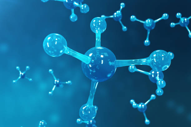 istock 3D rendering molecules. Atoms bacgkround. Medical background for banner or flyer. Molecular structure at the atomic level. 962329348