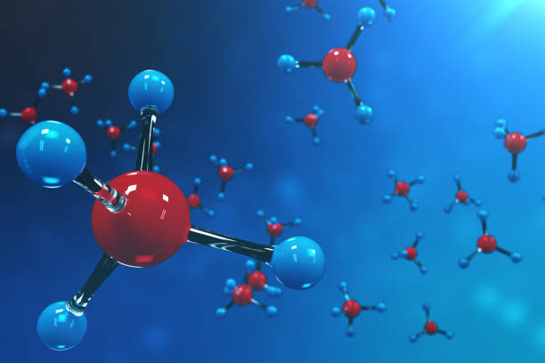 istock 3D rendering molecules. Atoms bacgkround. Medical background for banner or flyer. Molecular structure at the atomic level. 962329644
