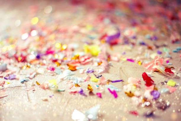 istock colorful confetti lying on floor Abstract bac 962330908