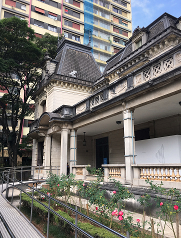 Casa das Rosas (The House of the Roses) in Sao Paulo Brazil. Historical building in Paulista Avenue. May 2018.