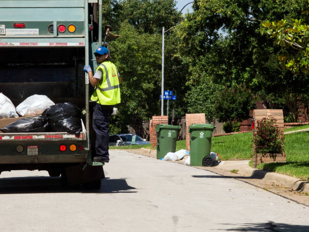 Garbage truck stock photo