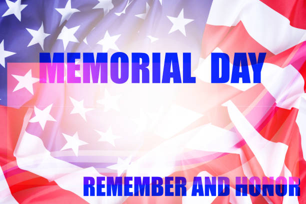 istock Memorial Day background with american flag remember and honor,greeting banner template and design background. 962352048