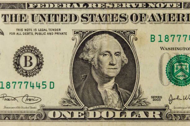 istock Macro shot of one dollar banknote 962355036