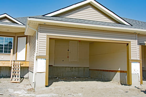 istock House under construction nearly finished   Front entrance garage 962361288
