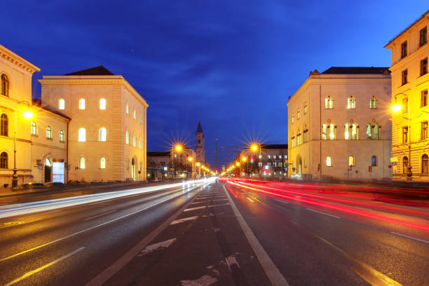 istock Church St. Louis at night, Munich, Germany 962371080