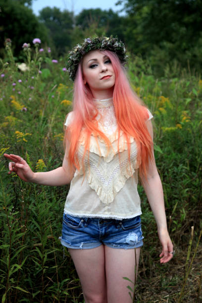 istock bohemian girl with head wreath 962392078