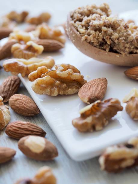 istock Walnut and almond mix powder 962397140