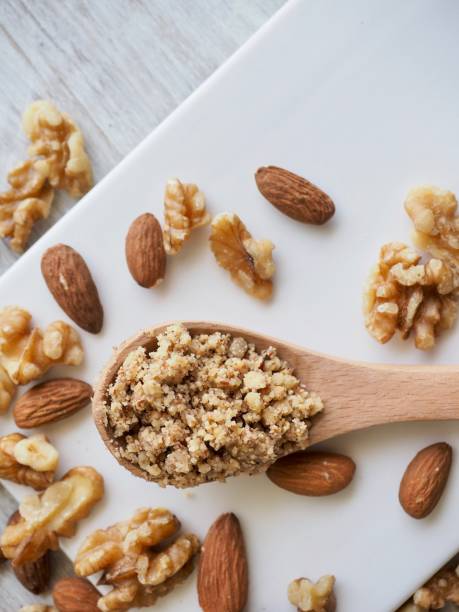 istock Walnut and almond mix powder 962397144