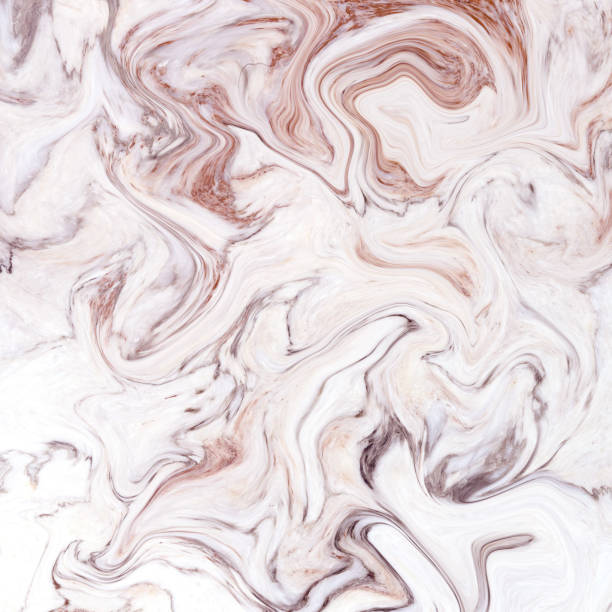 istock Creative background with abstract acrylic painted waves. Beautiful marble texture. 962400050
