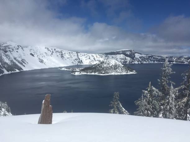 istock Crater lake in winter 962412334