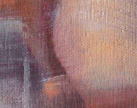 Abstract art background. Oil on linen. Brown and dark colors. Soft brushstrokes of paint.