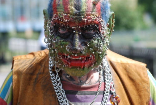 Heavily pierced and decorated eccentric