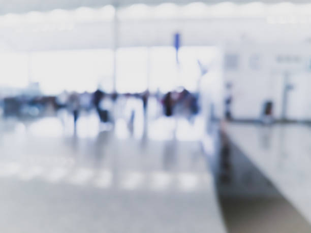 istock Abstract blur airport interior for background at Hong Kong 962417264
