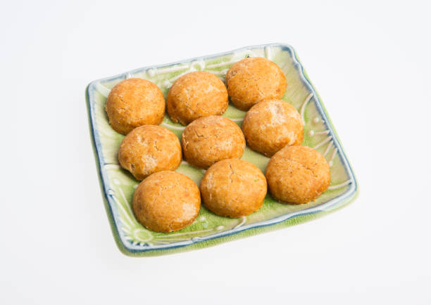 istock Peanut cookies or Chinese traditional peanut cookies on a background 962421852