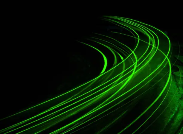 Long exposure of traffic at night in Calgary