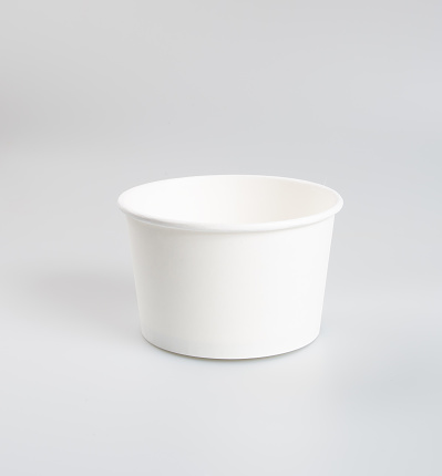 Paper food container or cup on a background