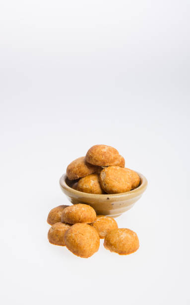 istock Peanut cookies or Chinese traditional peanut cookies on a background 962425446