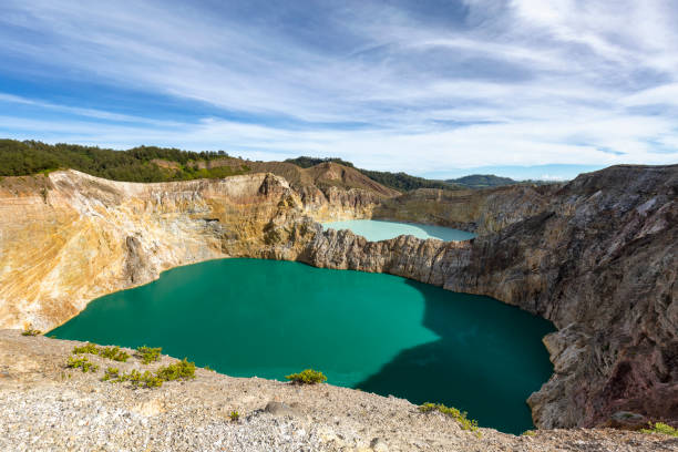 Wide angle view of Kelimutu