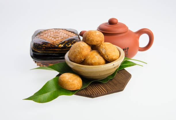 istock Peanut cookies or Chinese traditional peanut cookies on a background 962431134