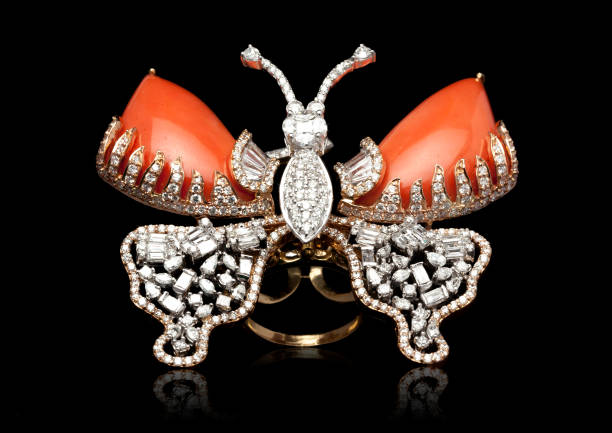 istock close up of beautiful butterfly shaped gold diamond ring 962441126