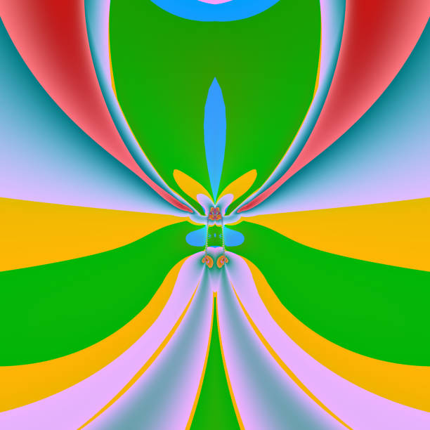 Bright and funky fractal design, abstract art, magic way.