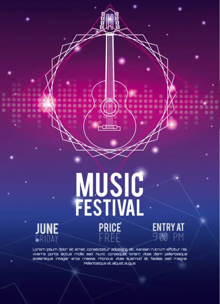 Vector illustration of Festival music flyer