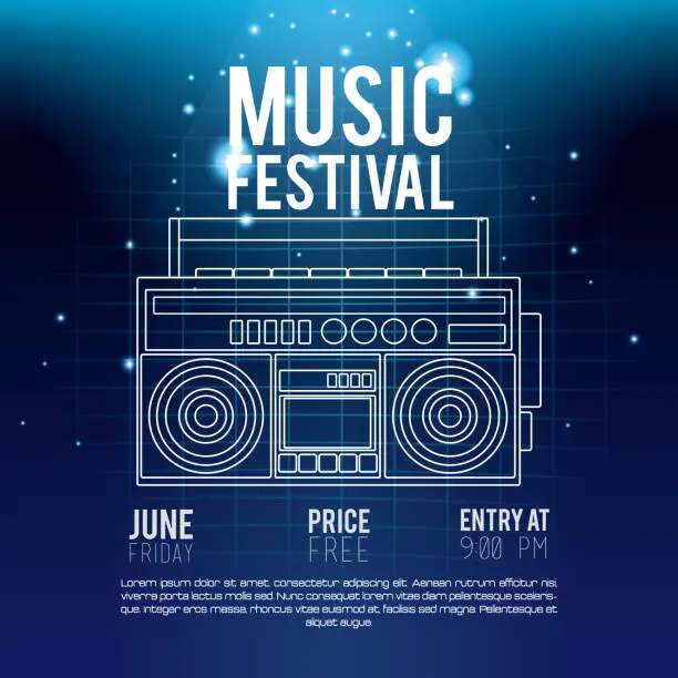 Vector illustration of Festival music flyer